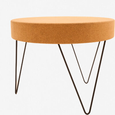 Pluta i Metal - Stolica Zig Zag sa Crnim Metalnim Nogama